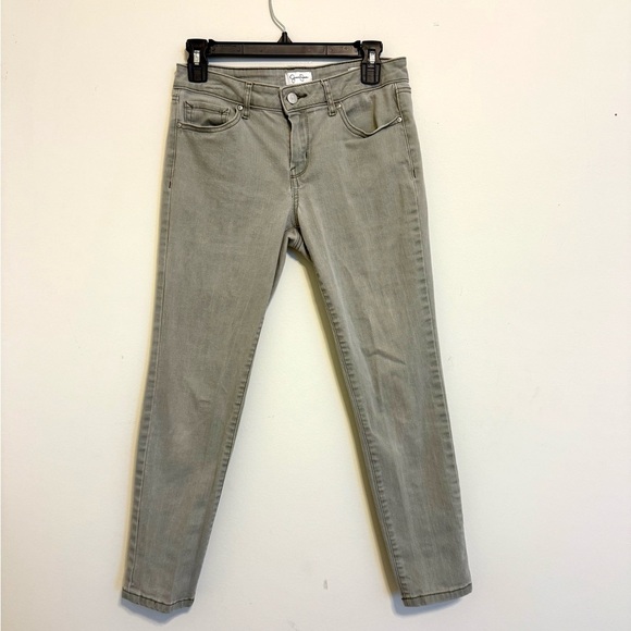 2/$30 Jessica Simpson Meadow Green Rolled Cropped Skinny Jeans Size 6 - Picture 4 of 10